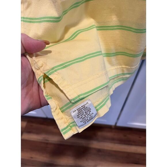 Peter Millar Men’s Striped Yellow Polo Sz XL Golf Stretch - Picture 4 of 7